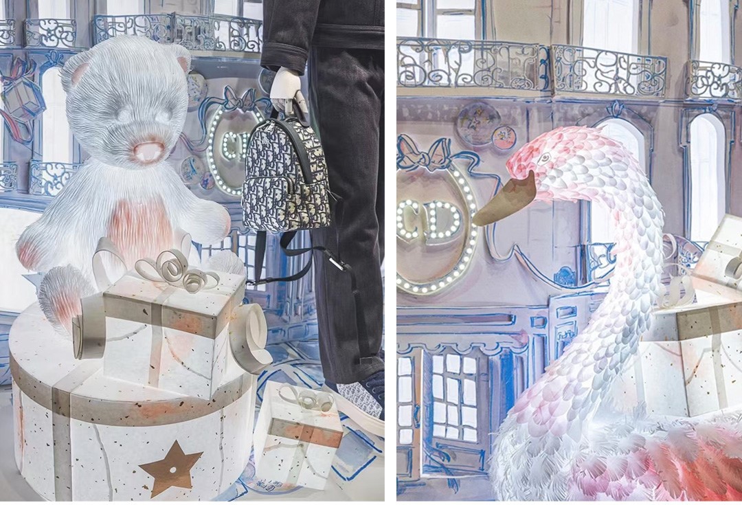 paper christmas window display paper christmas window display